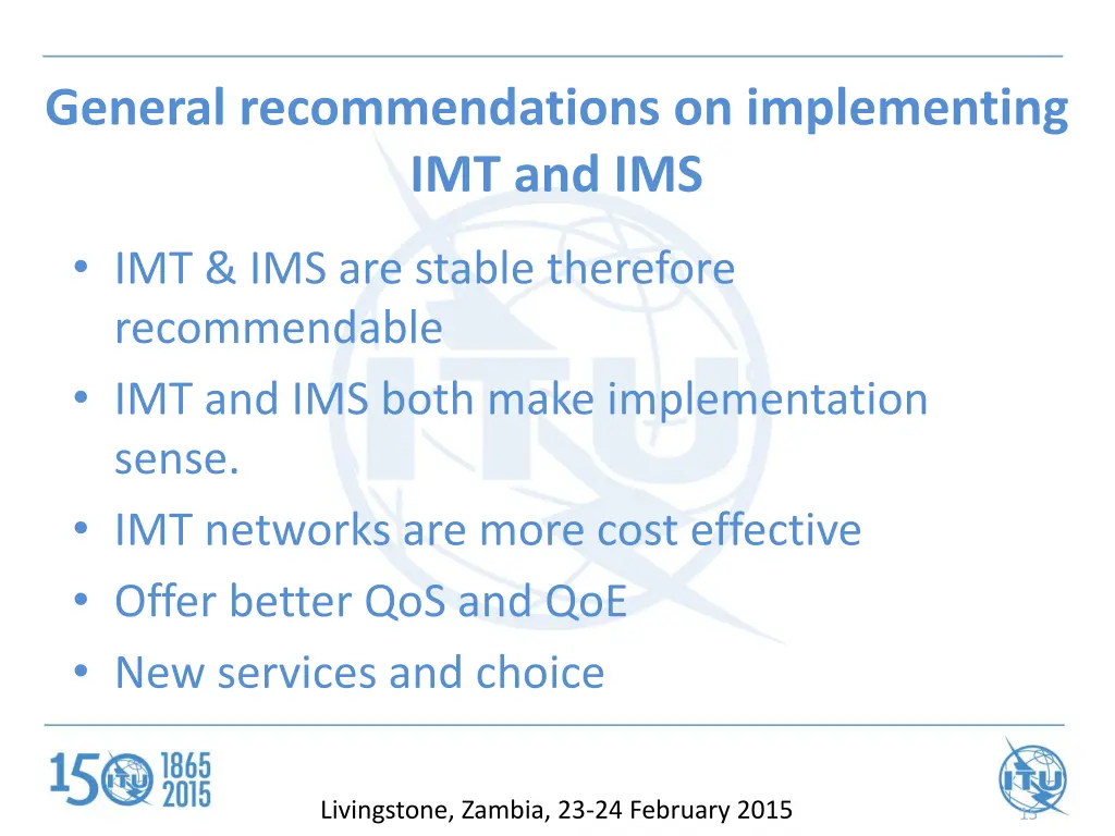 general recommendations on implementing