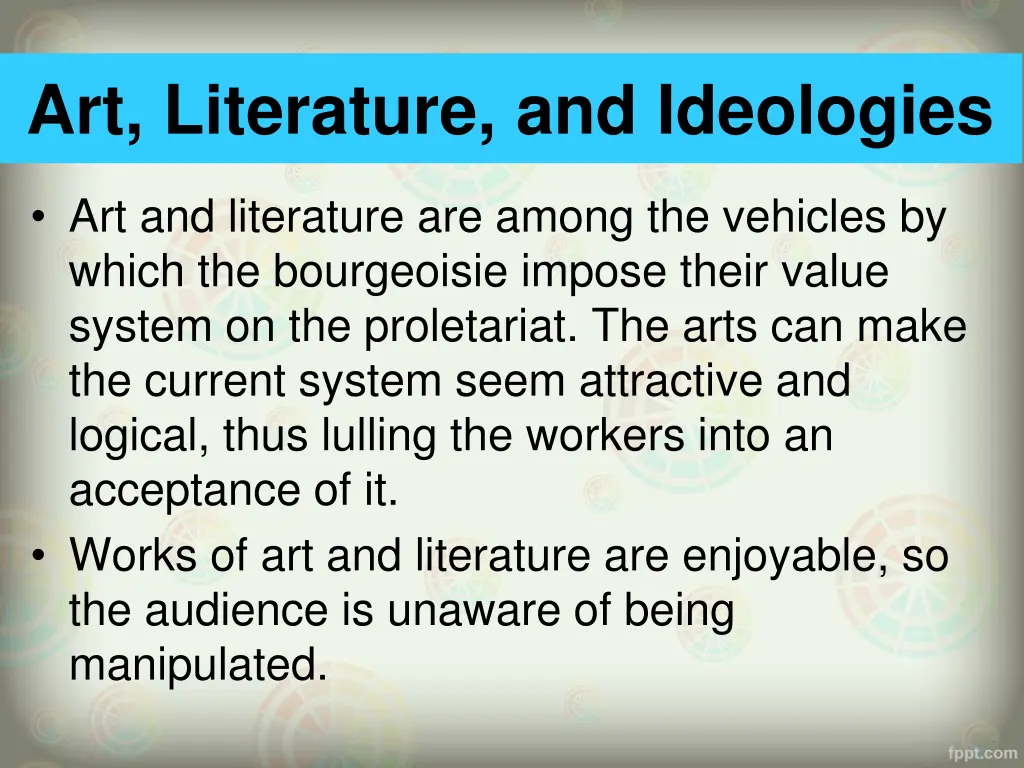 art literature and ideologies