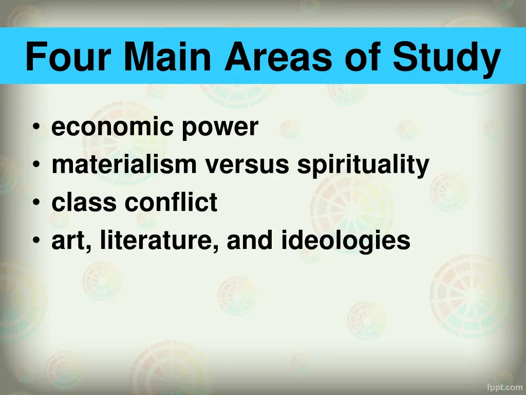 four main areas of study