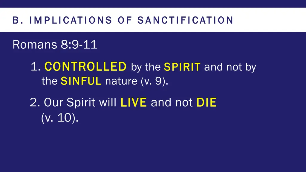 b implications of sanctification b implications 1