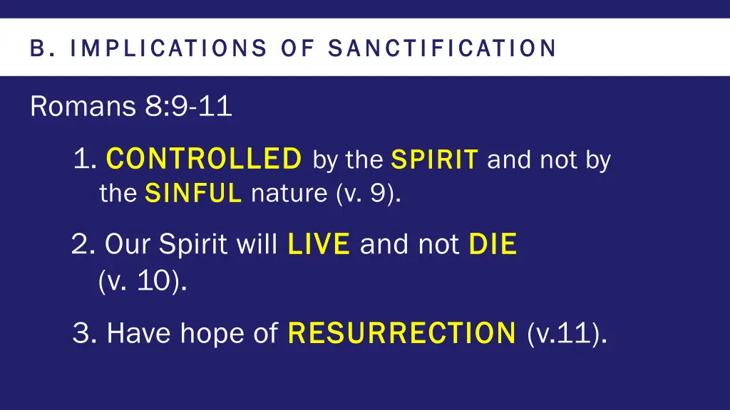 b implications of sanctification b implications 2