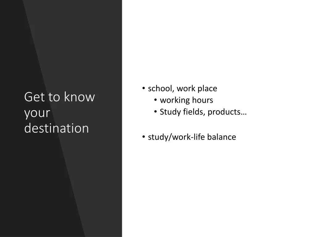 school work place working hours study fields