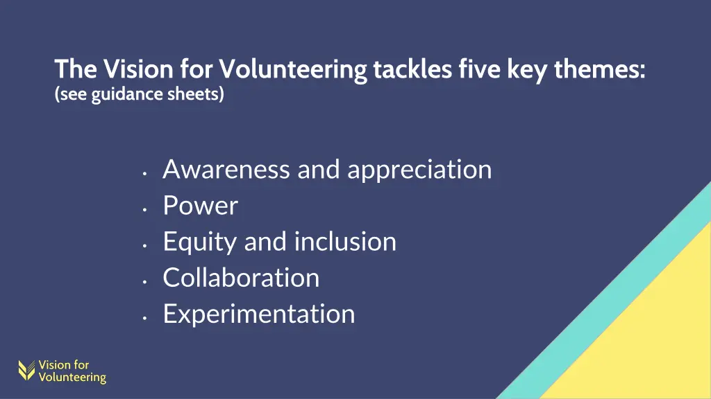 the vision for volunteering tackles five