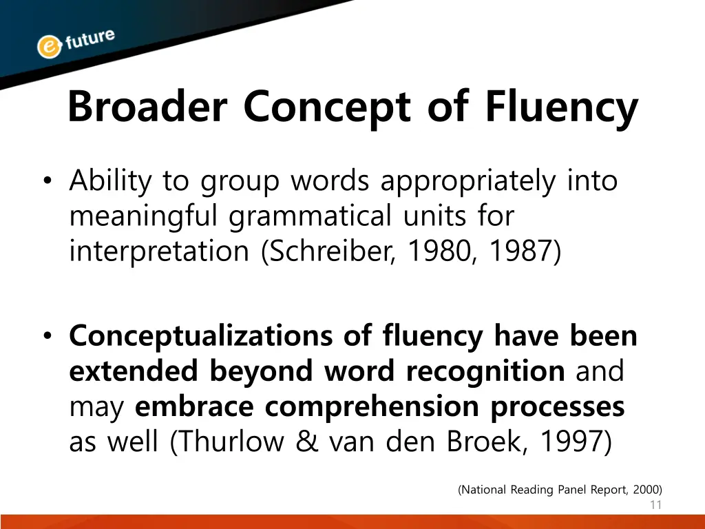 broader concept of fluency