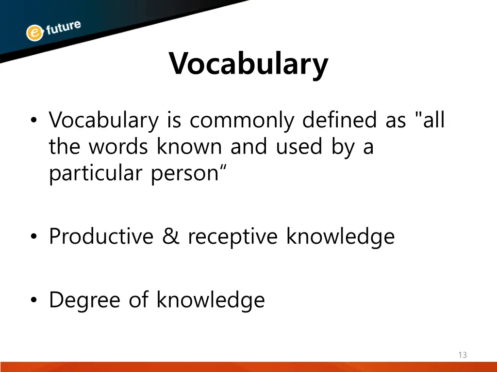 vocabulary