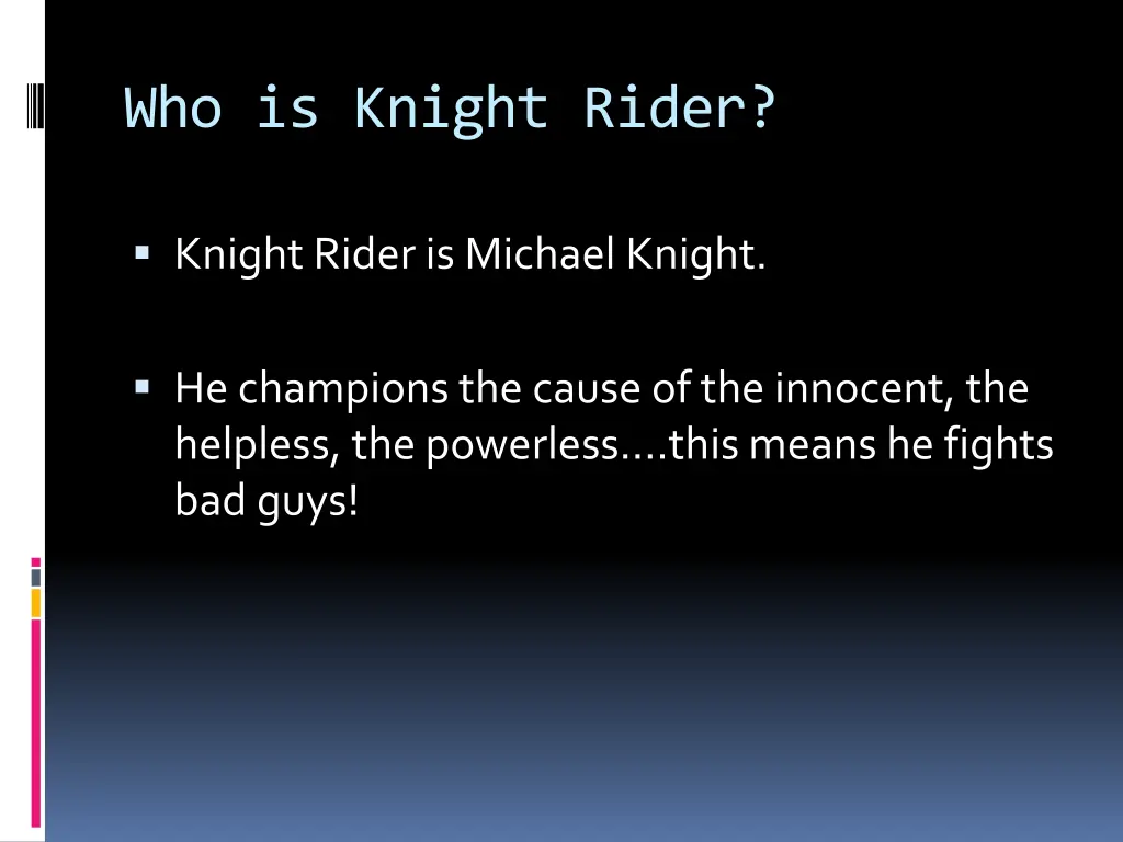 who is knight rider