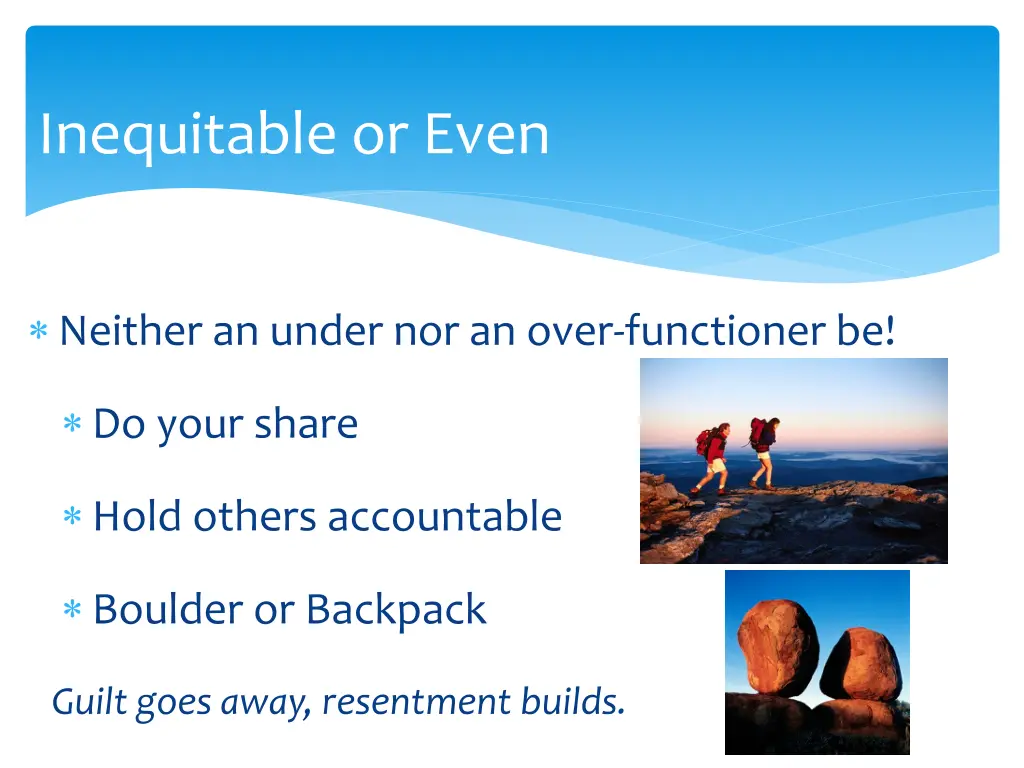 inequitable or even