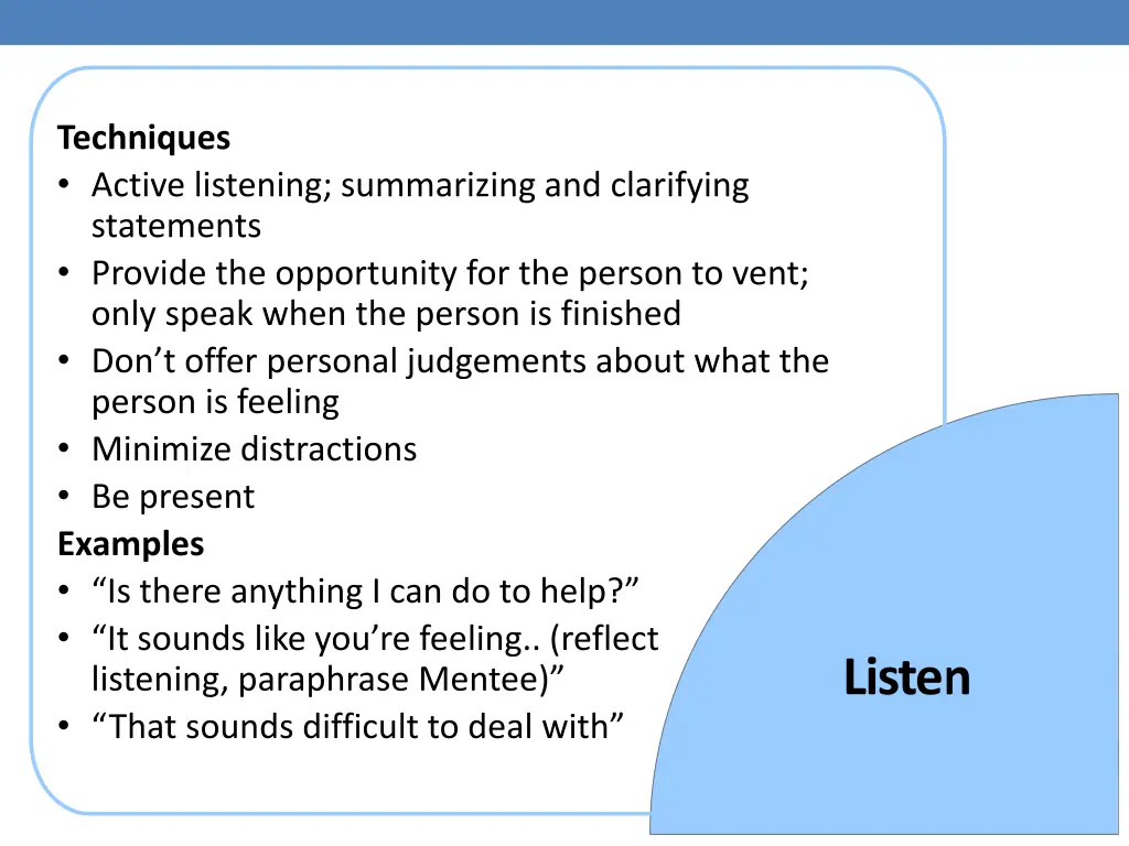 techniques active listening summarizing