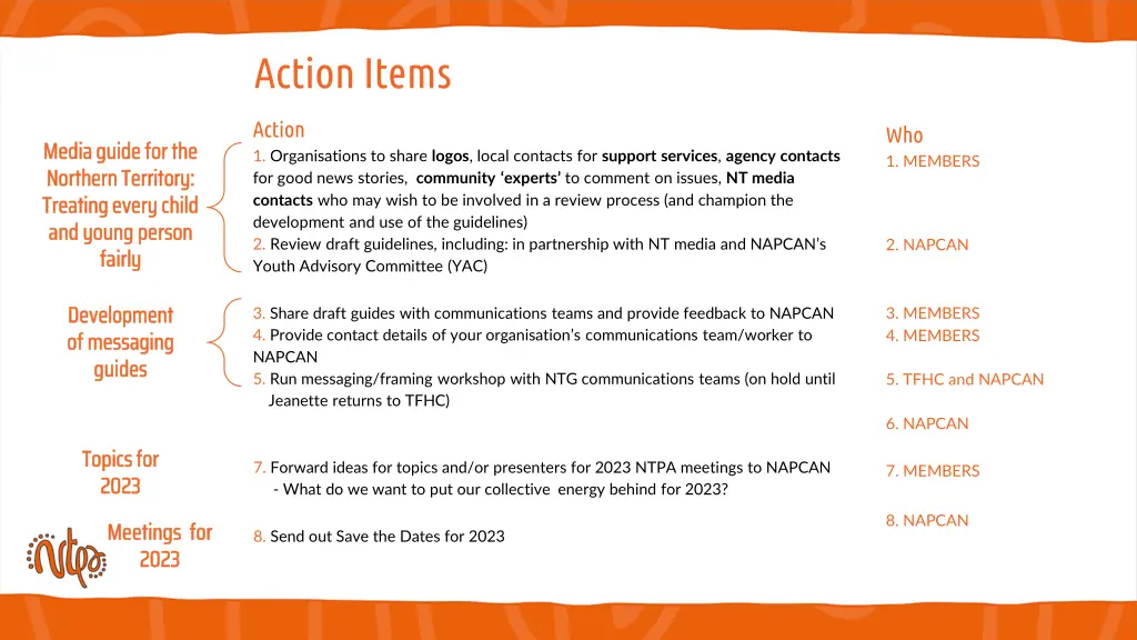 action items