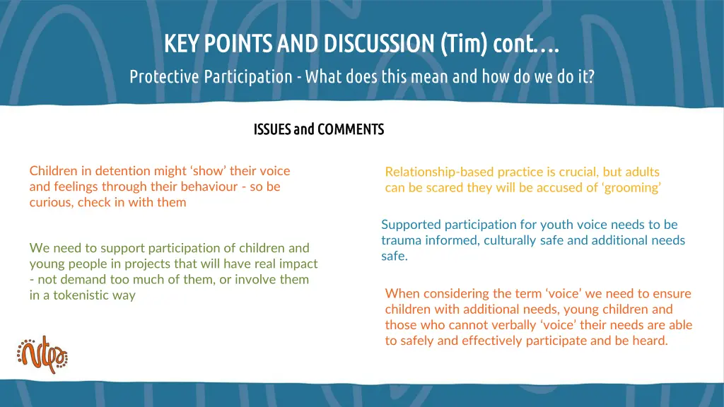 key points and discussion tim cont key points