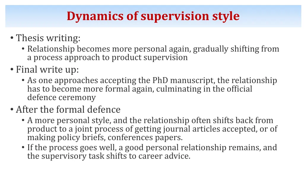 dynamics of supervision style 1