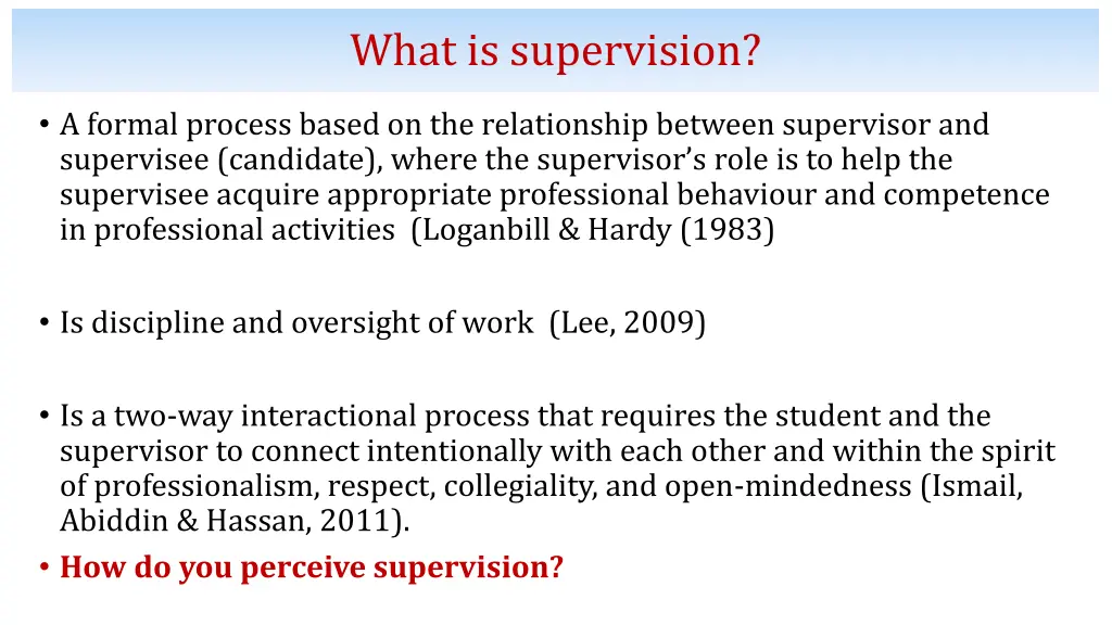 what is supervision