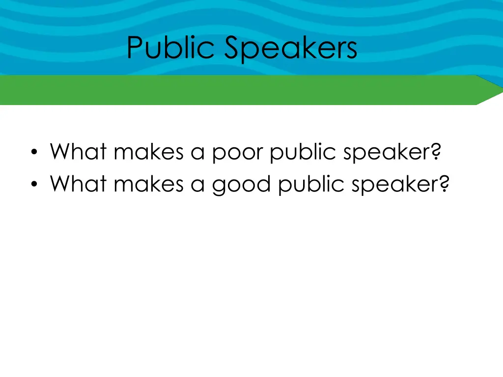 public speakers