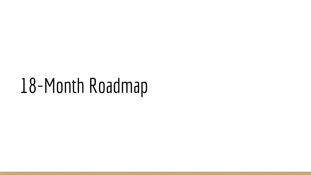 18 month roadmap