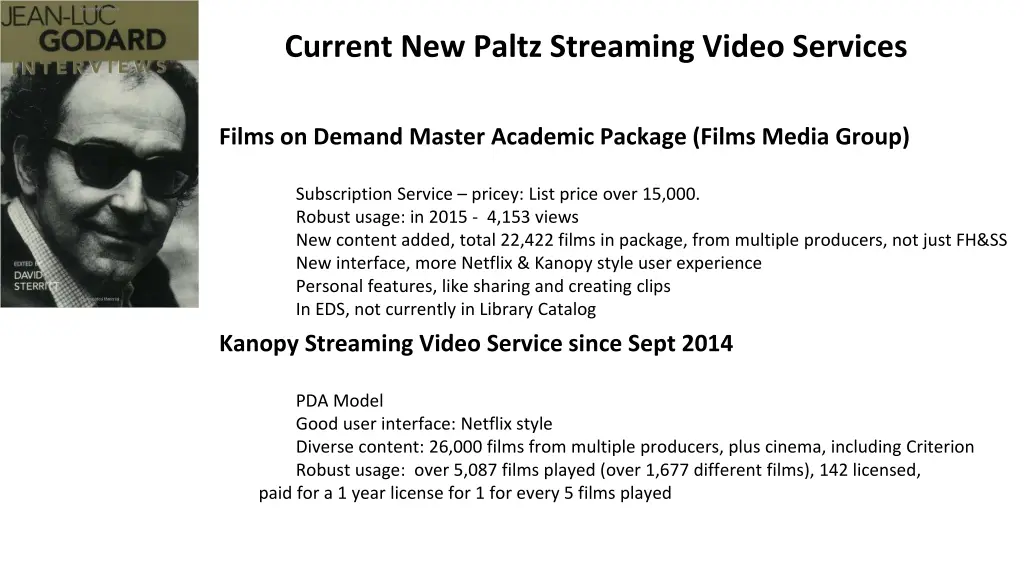 current new paltz streaming video services