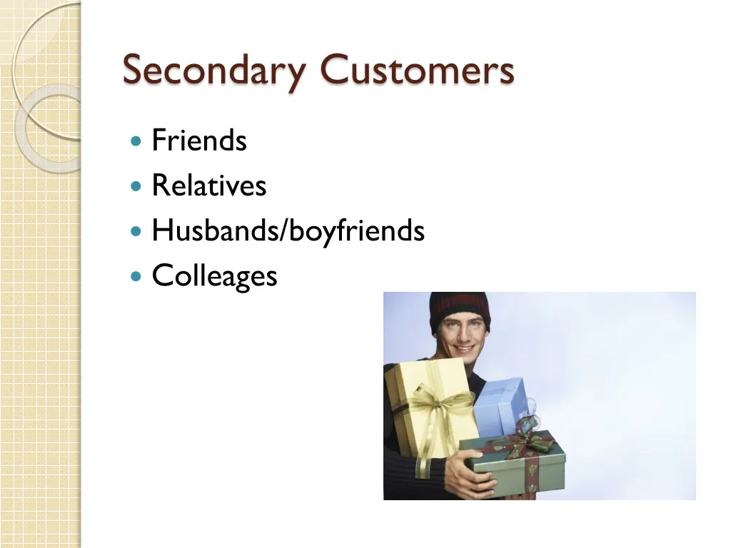 secondary customers