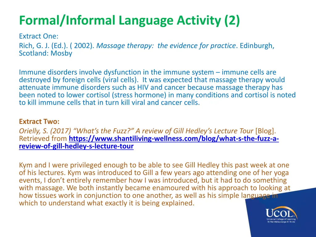 formal informal language activity 2