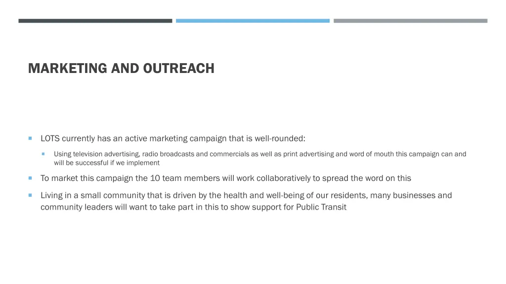 marketing and outreach