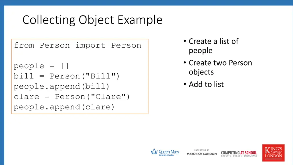 collecting object example