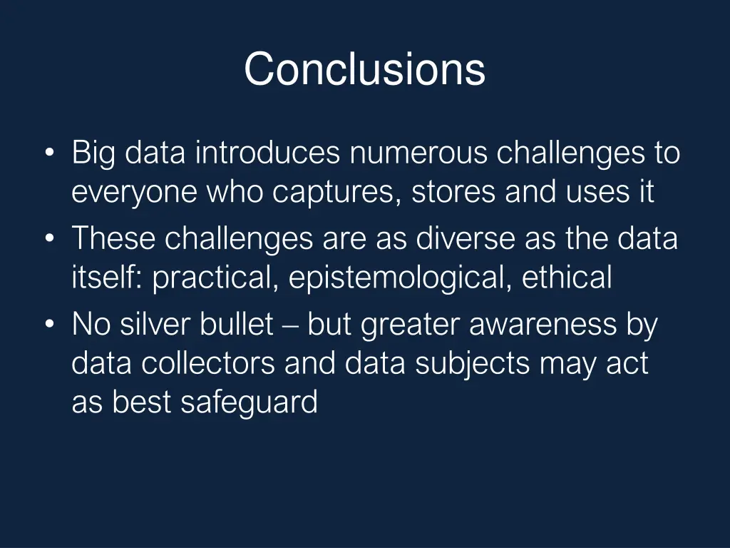 conclusions