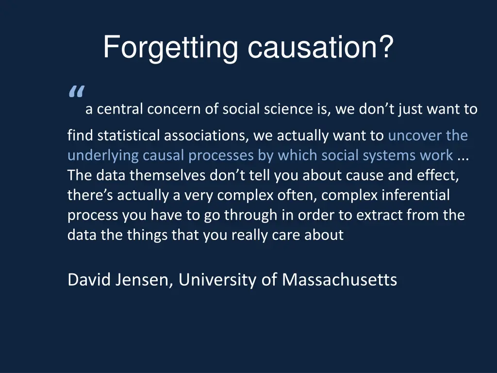 forgetting causation 1