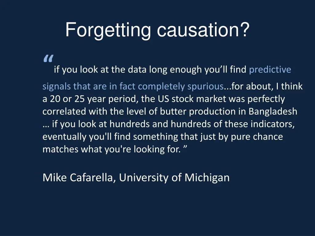 forgetting causation 3