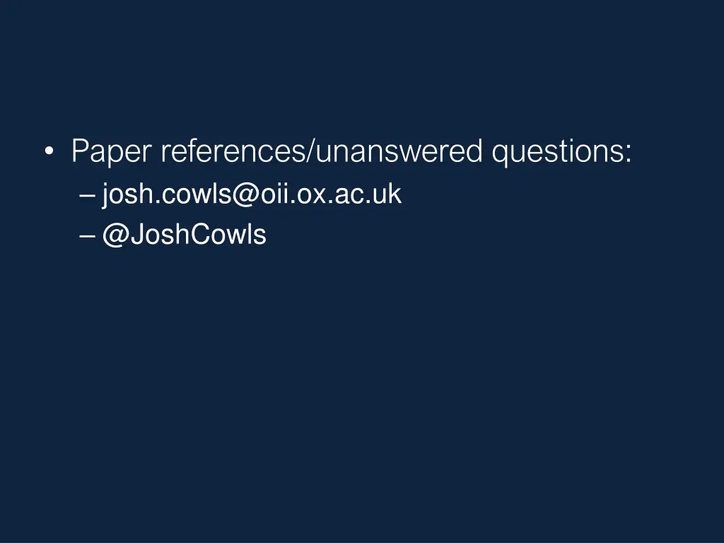 paper references unanswered questions josh