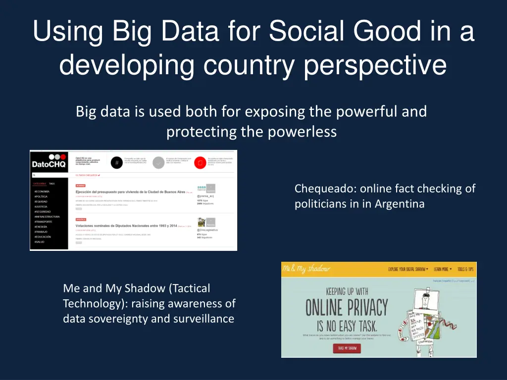 using big data for social good in a developing