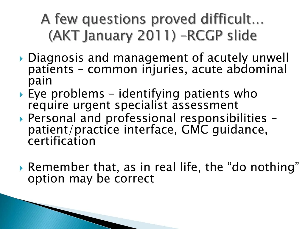 diagnosis and management of acutely unwell