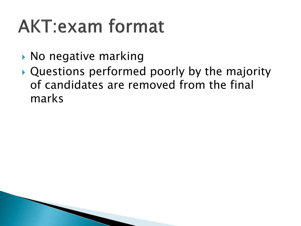 no negative marking questions performed poorly