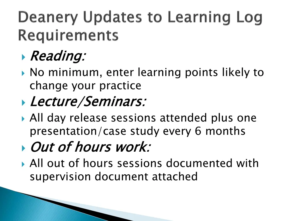 reading no minimum enter learning points likely