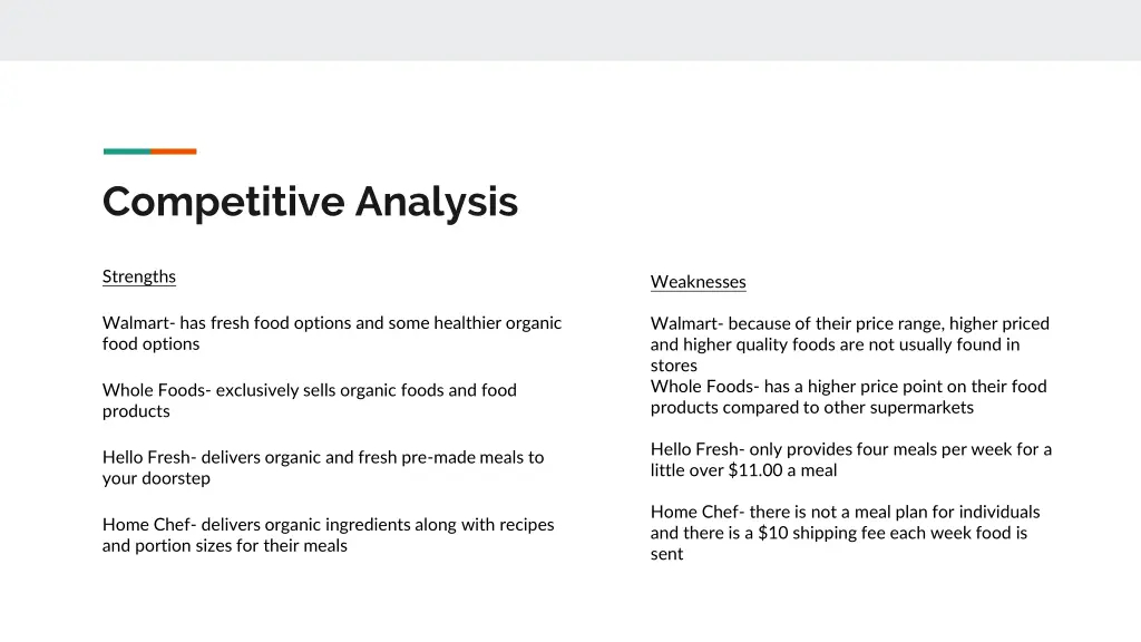 competitive analysis