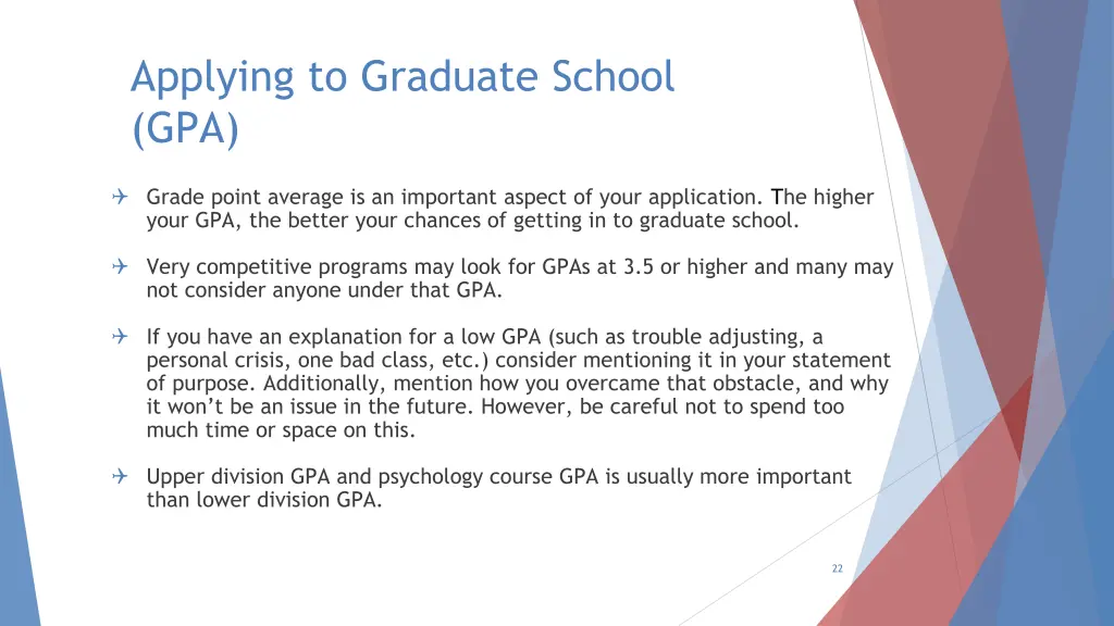 applying to graduate school gpa