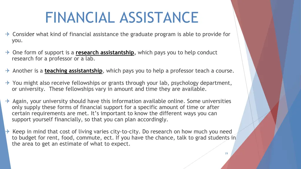 financial assistance