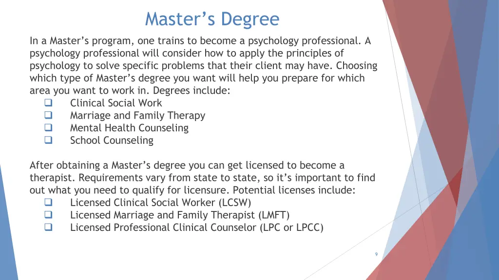 master s degree