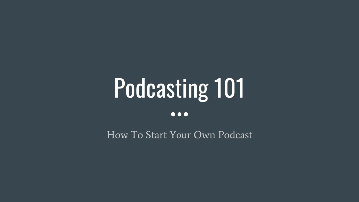 podcasting 101