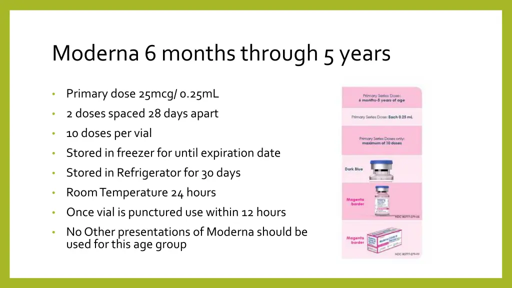 moderna 6 months through 5 years