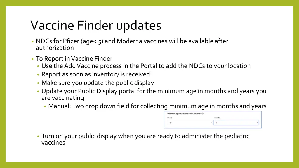 vaccine finder updates 1