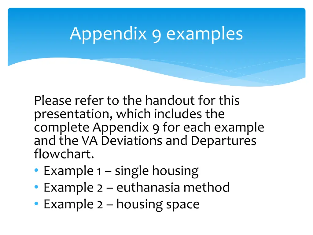 appendix 9 examples