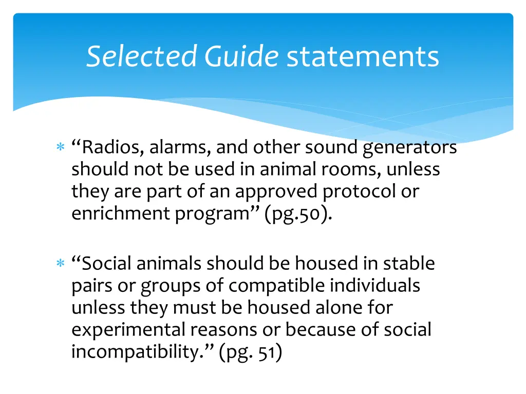 selected guide statements 2