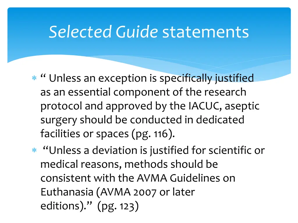 selected guide statements 4