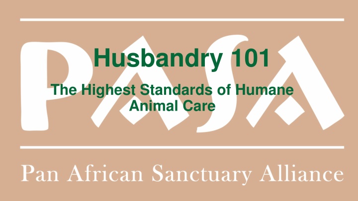 husbandry 101