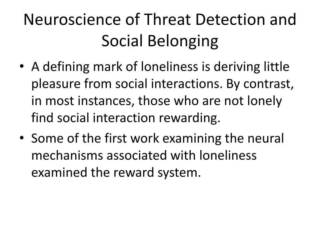 neuroscience of threat detection and social 2