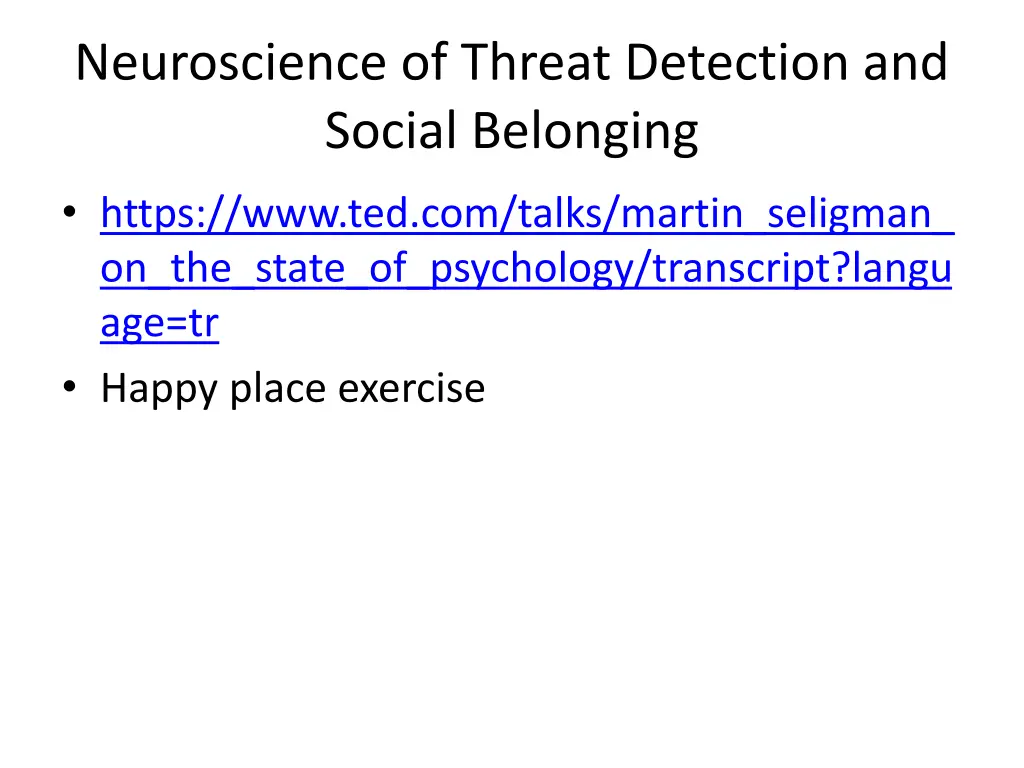 neuroscience of threat detection and social 3