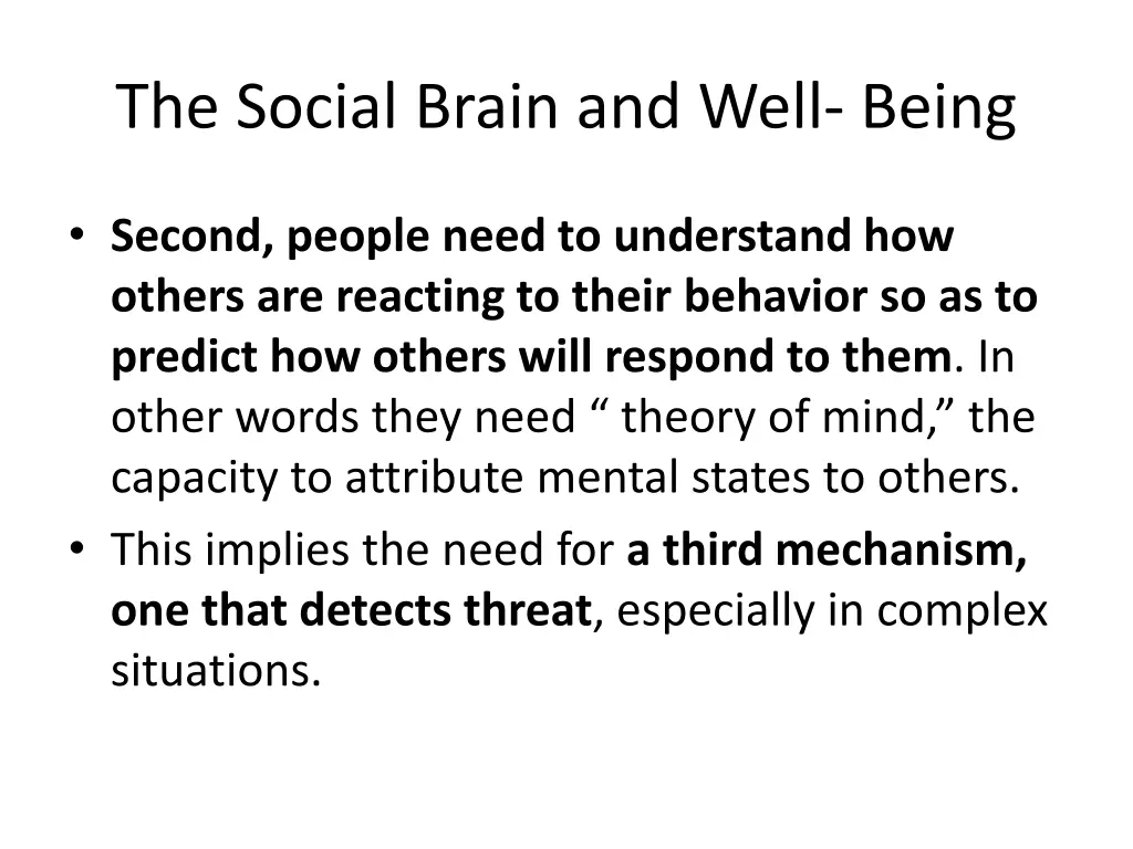 the social brain and well being 2