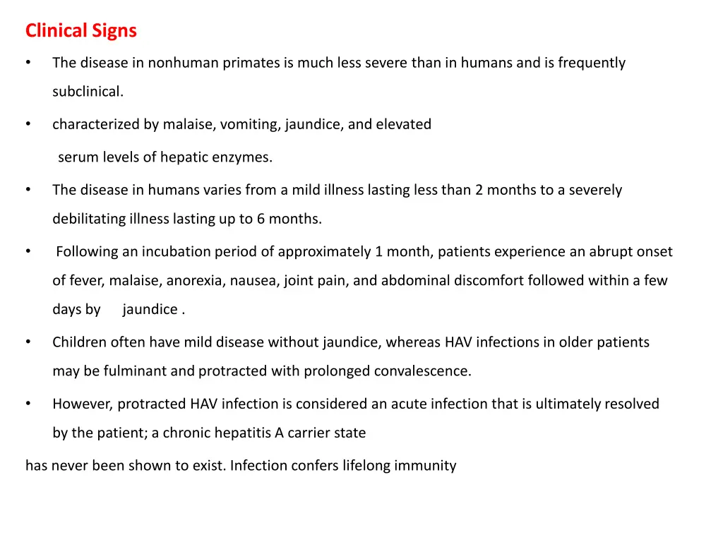 clinical signs