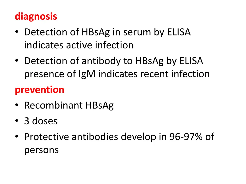 diagnosis detection of hbsag in serum by elisa