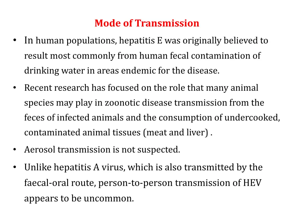 mode of transmission