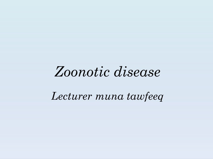 zoonotic disease