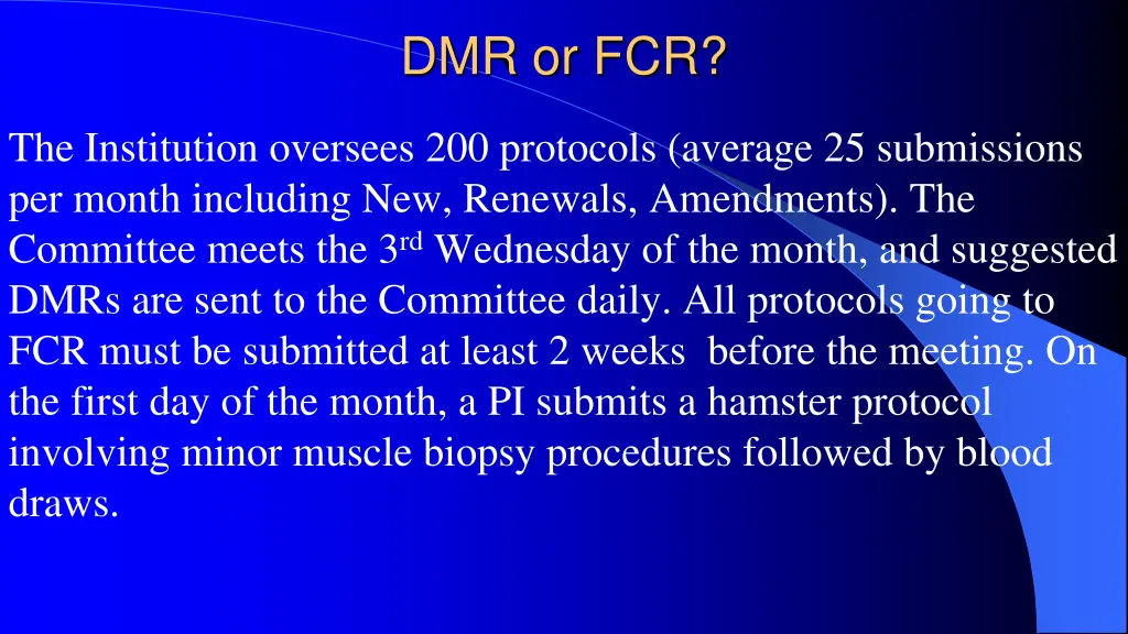 dmr or fcr